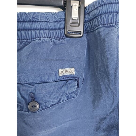 40 Weft Navy Blue Drawstring Casual Shorts Men's Size 40X11 - Picture 6 of 11